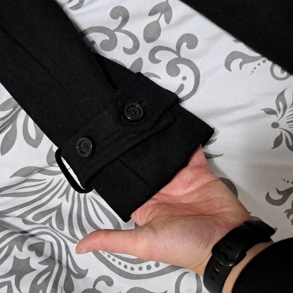 Le Chateau Wool-blend Double Breasted Belted Trench Coat - Picture 3 of 16